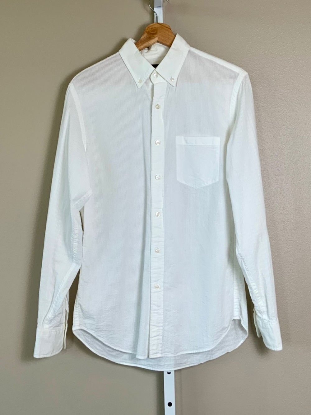 J. Crew Textured Stripe Button Down Shirt